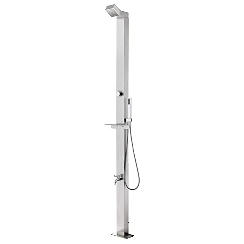 Gecheer Gartendusche ABS-Knopf Pooldusche Campingdusche Außendusche Camping Pool Außen Dusche Regendusche Terrasse...
