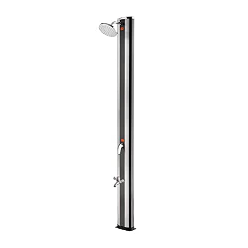 well2wellness Aluminium Solardusche Gartendusche | 'High Class'| mit Fußdusche | 40 Liter | Solar Gartendusche |...