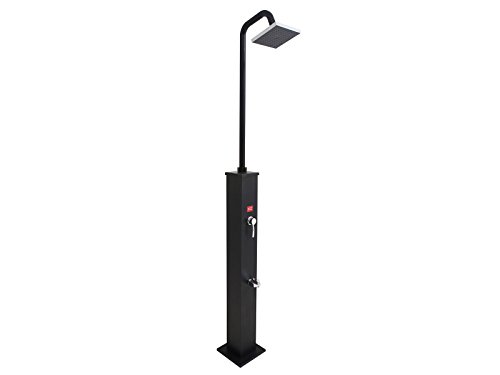Steinbach Solardusche Deluxe Supreme – 049015 – Platzsparende Gartendusche mit 26 l Aluminiumtank und...