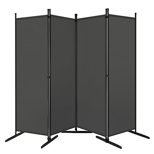 WOLTU Paravent, Raumteiler klappbar freistehend Sichtschutz, Trennwand 4 teilig 223x177 cm, Stellwand für innen Outdoor...