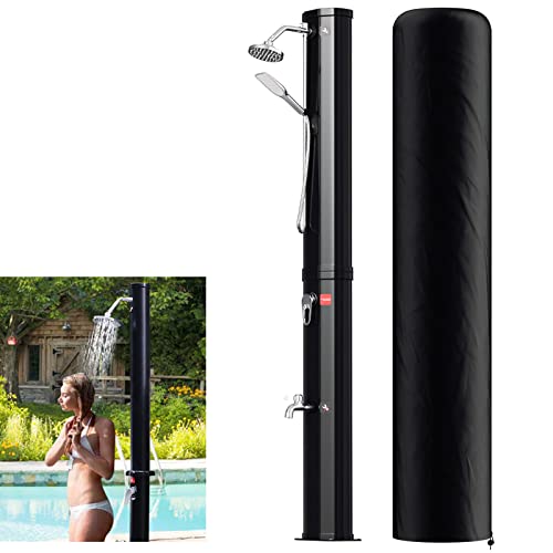Izrielar Solardusche mit Handbrause 40Liter 225cm Solarbeheizte Duschen, Einstellbare Temperatur Gartendusche, bis...