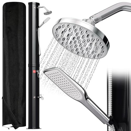 Ansobea Solardusche 40 Liter Solar Gartendusche Inkl Schutzhaube und handbrause, schwenkbarer Duschkopf um 180°,...