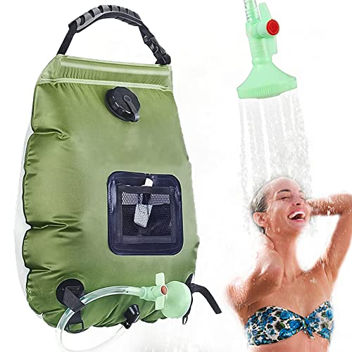 Infreecs Solardusche Tasche, 20L Campingdusche Outdoor Solar Wassersack Heizung Camping Dusche Tasche mit Duschkopf,...
