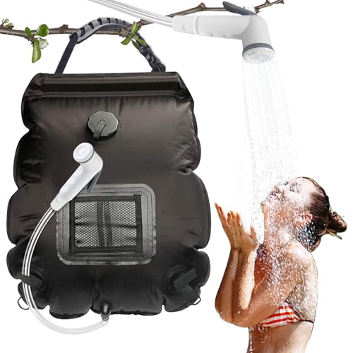 Solar Dusche Tasche,20L Outdoor Warmwasser Duschsack,SolarbetriebenCampingduschemit Temperatur Heißwasser,Tragbare...